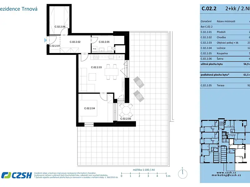Prodej bytu 2+kk 66 m², Pardubice – náhled fotky 3