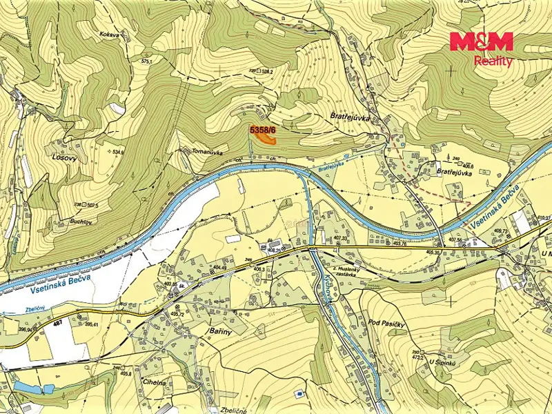 Prodej louky 3049 m², Huslenky – náhled fotky 2