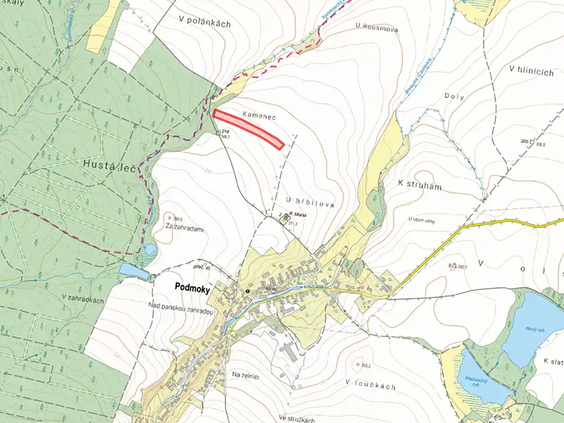 Prodej pole 10566 m², Podmoky – náhled fotky 2