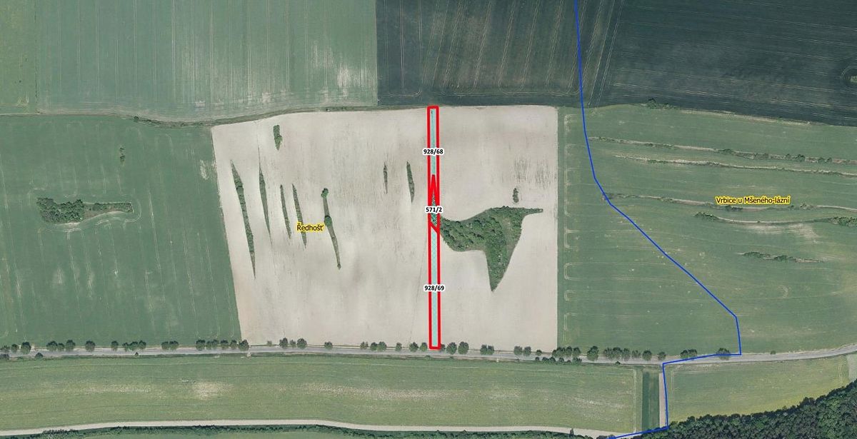 Prodej pole 3429 m², Mšené-lázně – fotka 1 z 3