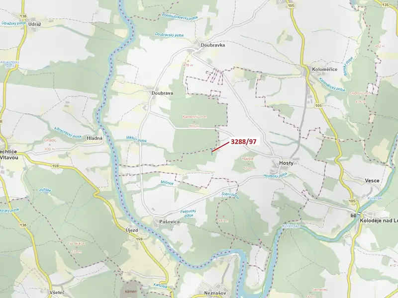 Dražba lesa 1729 m², Hosty – náhled fotky 1