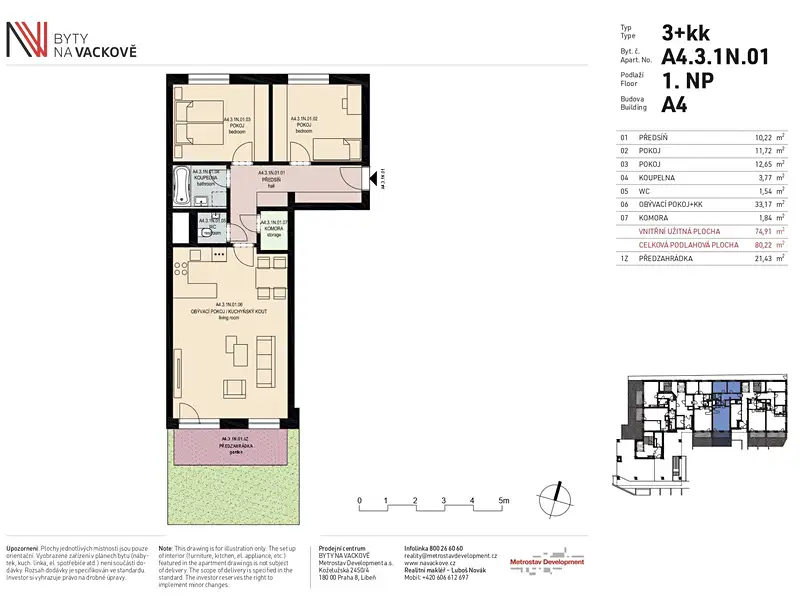 Prodej bytu 3+kk 105 m², Praha – náhled fotky 3