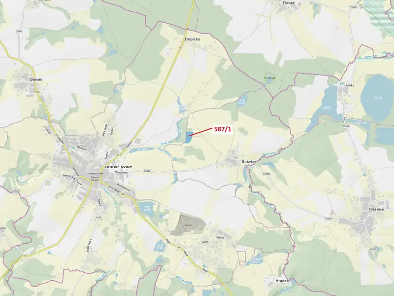 Dražba lesa 20443 m², Trhové Sviny – náhled fotky 1