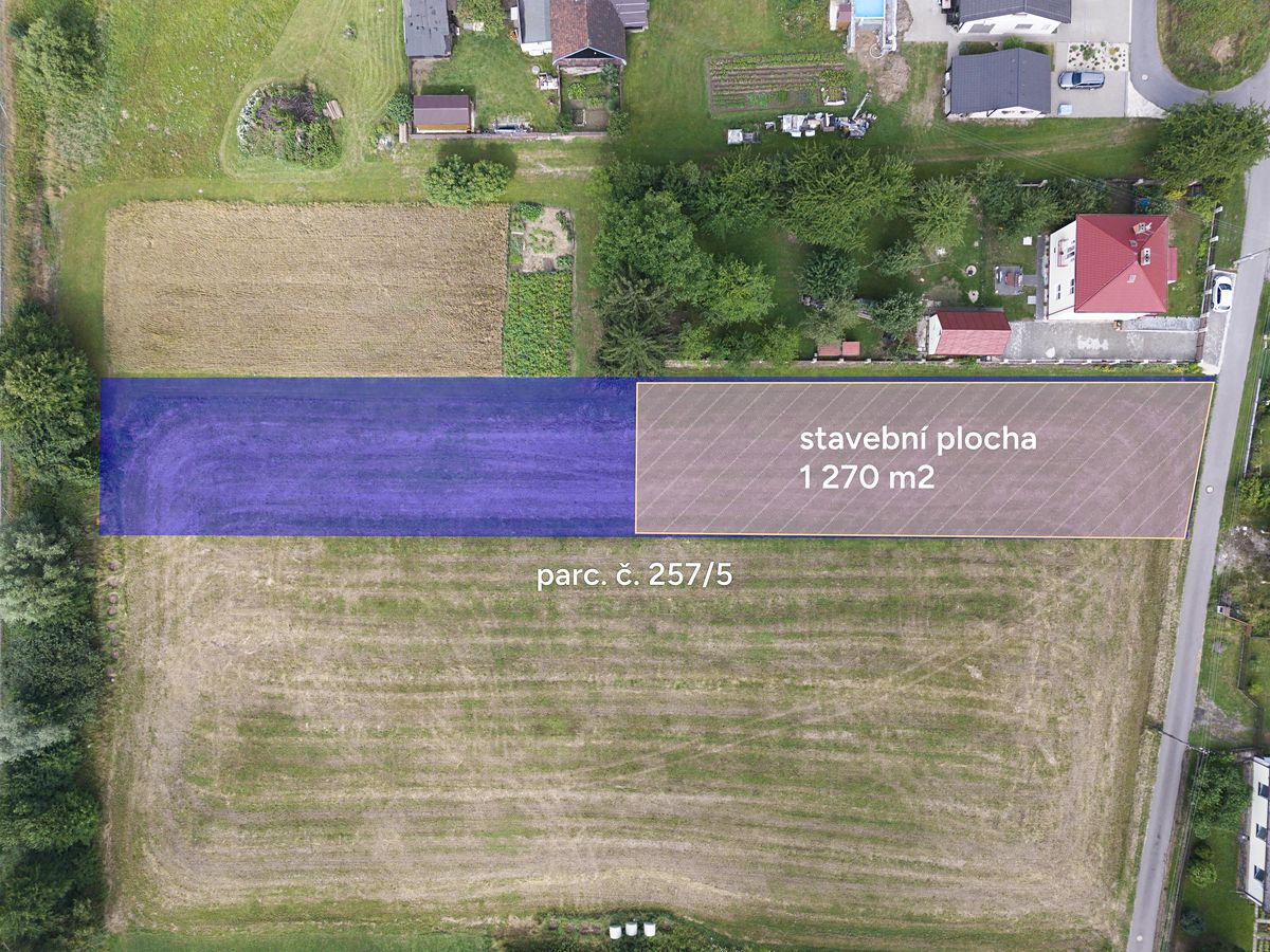 Prodej stavebního pozemku 2530 m² – fotografie 2