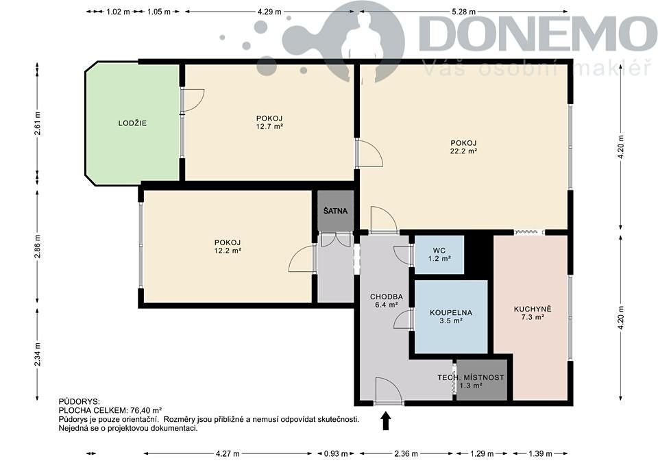 Prodej bytu 3+1 70 m² – fotografie 2