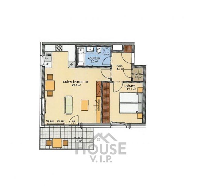 Prodej bytu 2+kk 55 m² – fotografie 3