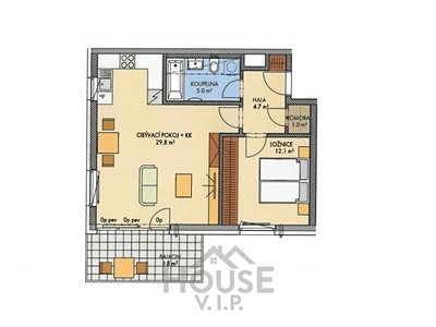 Квартира 2+kk на продаж, 55 м² (3 з 9)