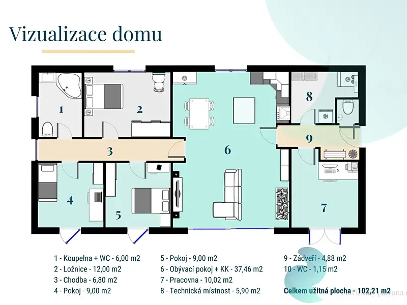 Prodej stavebního pozemku 990 m², Kaplice – náhled fotky 3