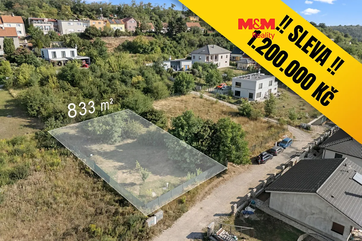 Prodej stavebního pozemku 833 m²