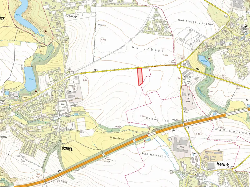 Prodej pole 9193 m², Jesenice – náhled fotky 2