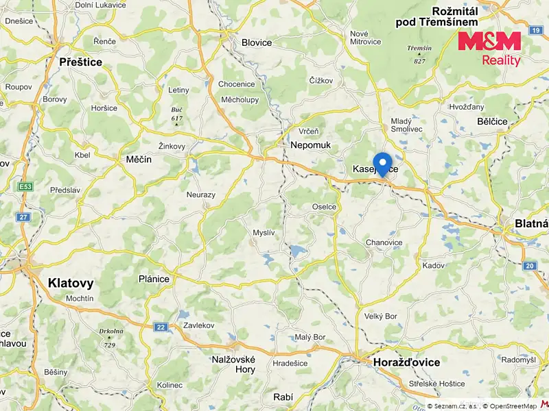 Prodej stavebního pozemku 5527 m², Kasejovice – náhled fotky 3