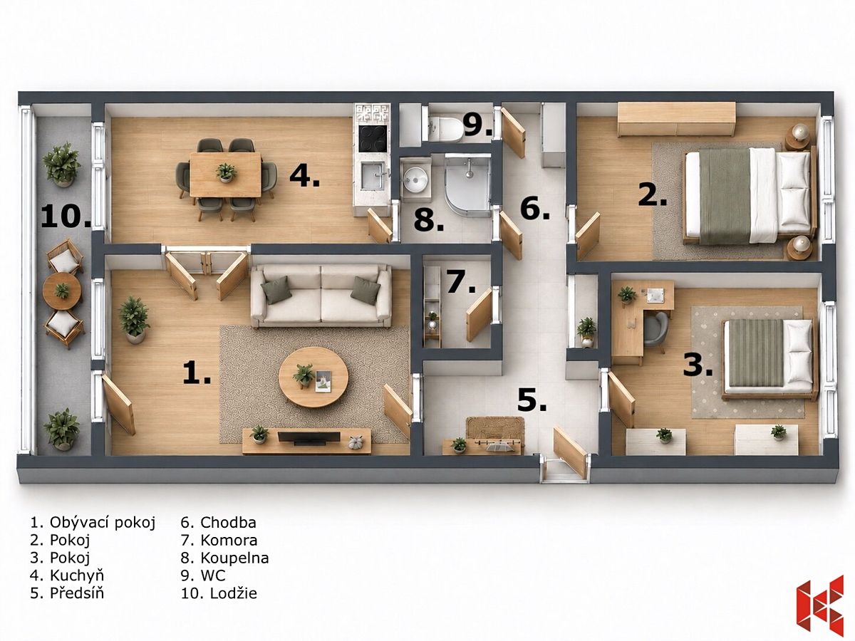 Prodej bytu 3+1 67 m² – fotografie 4