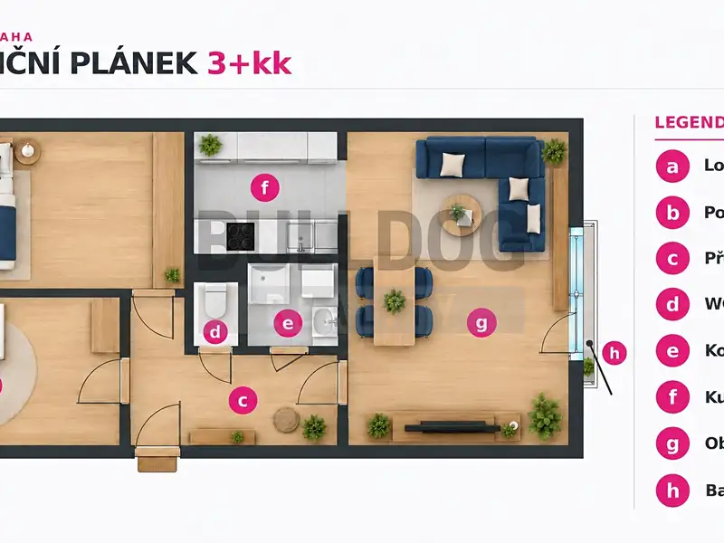Prodej bytu 3+kk 54 m², Praha – náhled fotky 3