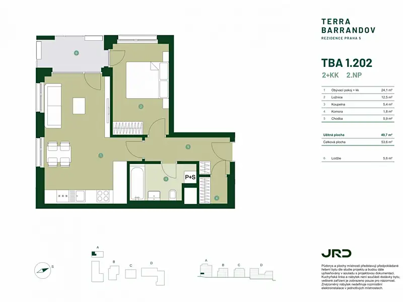 Prodej bytu 2+kk 54 m², Praha – náhled fotky 2