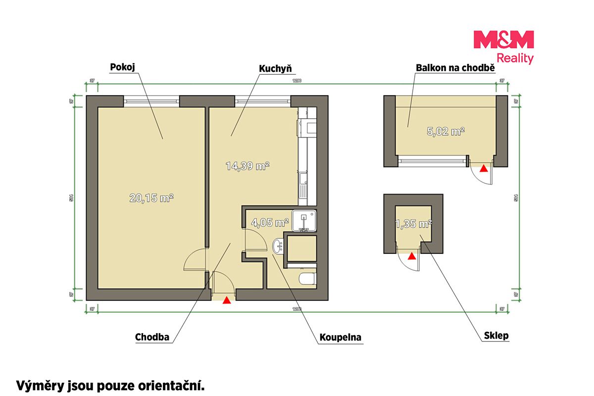 Pronájem bytu 1+1 44 m² – fotografie 4