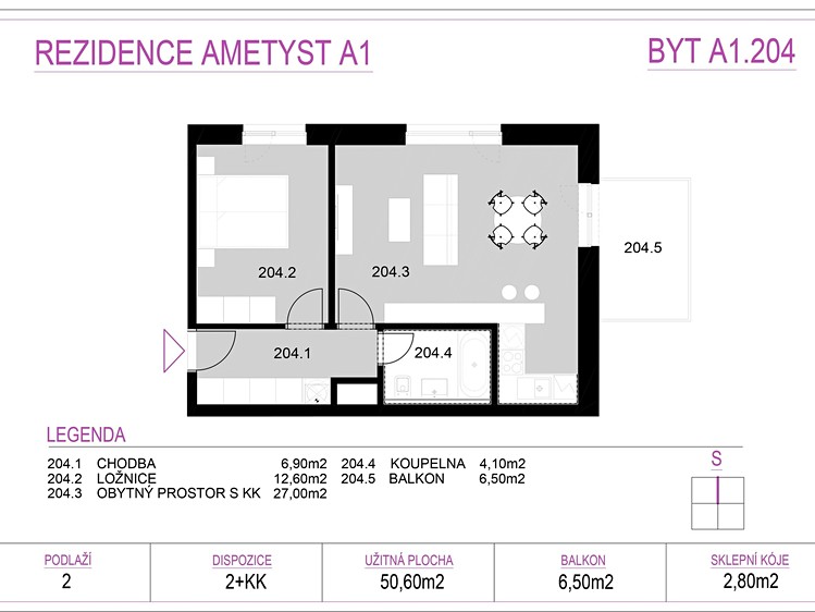 Квартира 2+kk на продаж, 51 м² (11 з 23)