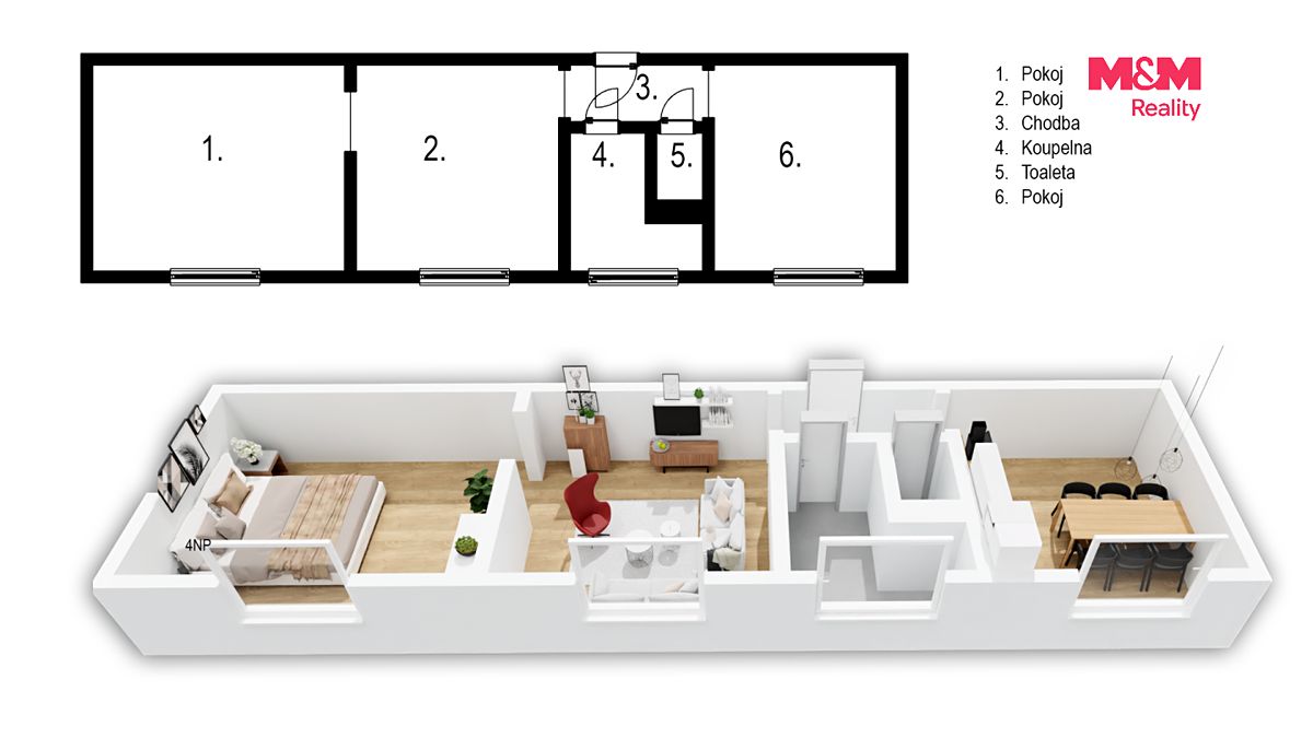 Prodej bytu 2+1 57 m² – fotografie 4