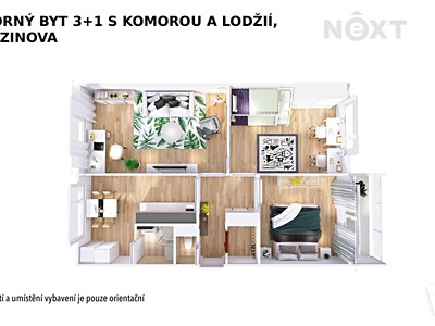 Квартира 3+1 в оренду, 73 м² (3 з 20)