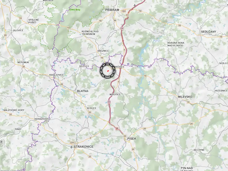Prodej pole 7681 m², Mirovice – náhled fotky 3