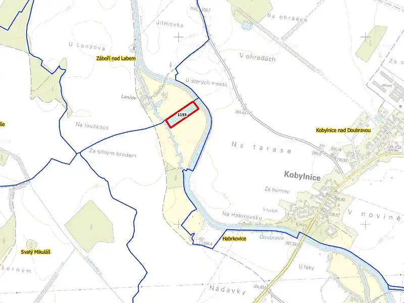 Prodej pole 8767 m², Záboří nad Labem – náhled fotky 3
