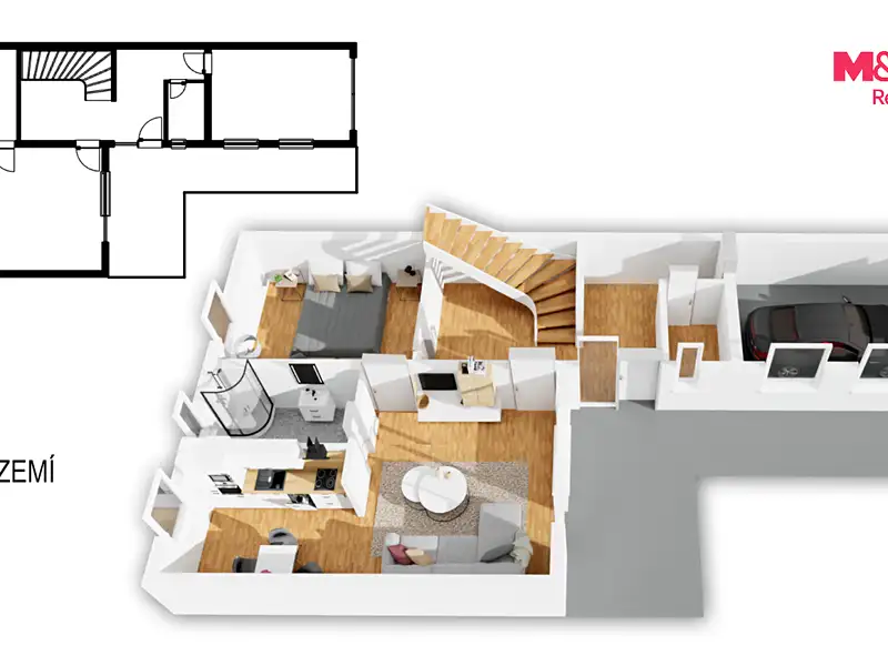 Prodej rodinného domu 122 m², pozemek 352 m², Kosova Hora – náhled fotky 3