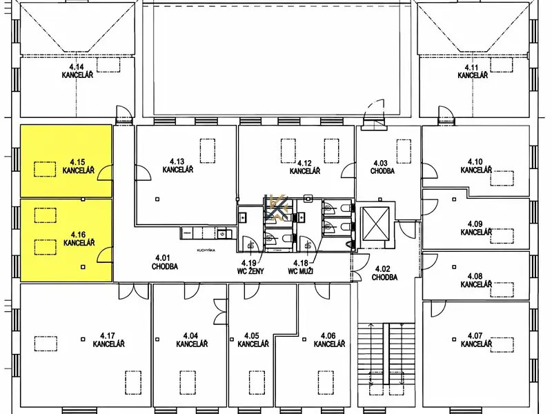 Pronájem kanceláře 45 m², Praha – náhled fotky 3