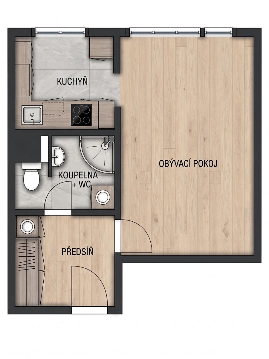 Prodej bytu 1+1 30 m² – fotografie 3