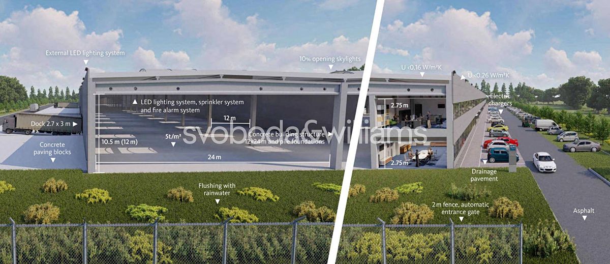 Pronájem výrobní haly, prostoru 6179 m²