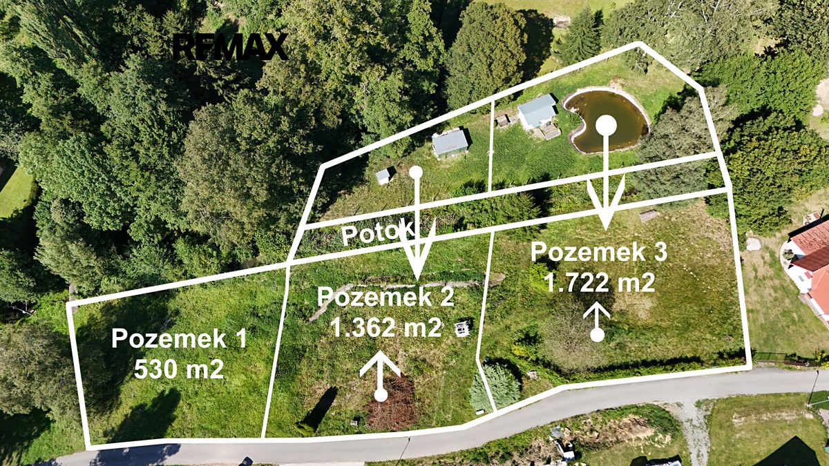 Prodej stavebního pozemku 1362 m²