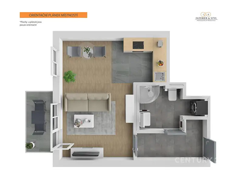 Pronájem bytu 1+kk 36 m², Praha – náhled fotky 3