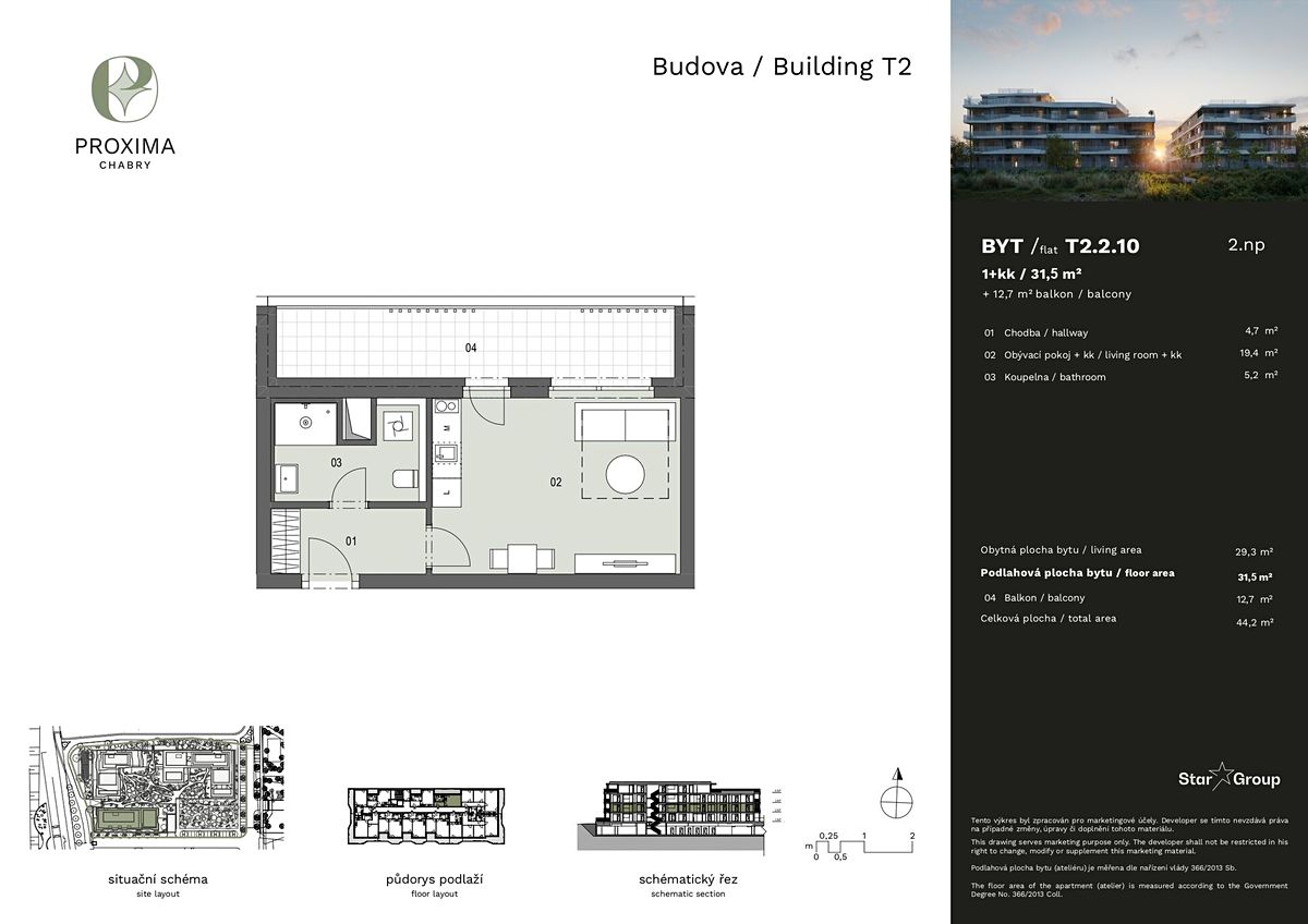 Prodej bytu 1+kk 31 m² – fotografie 3