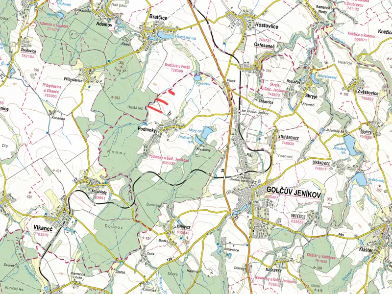 Prodej pole 23393 m², Podmoky – náhled fotky 2