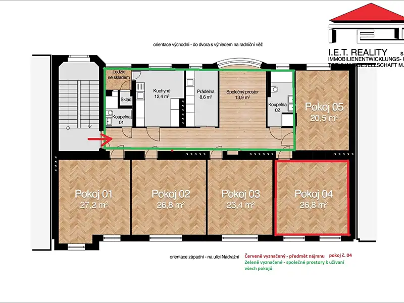 Pronájem bytu pokoje 25 m², Ostrava – náhled fotky 2