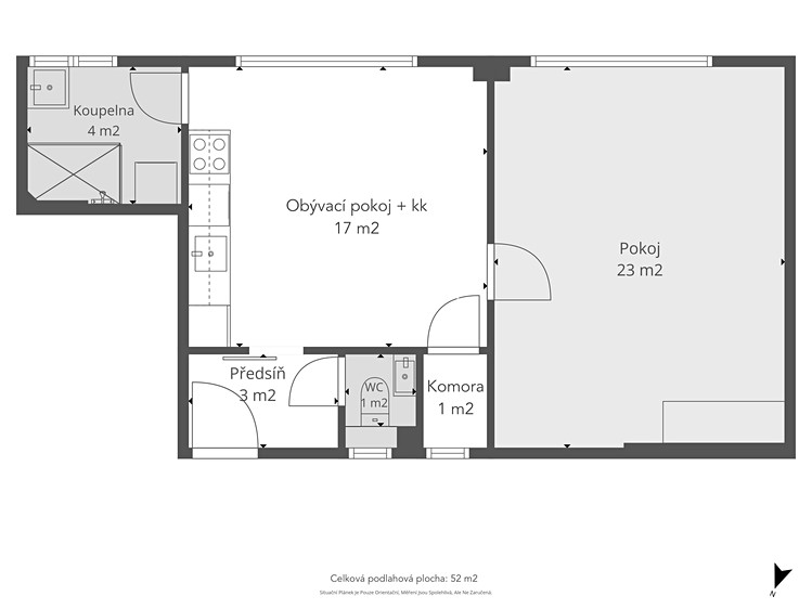 Pronájem bytu 2+kk, 57 m² (21 z 21)