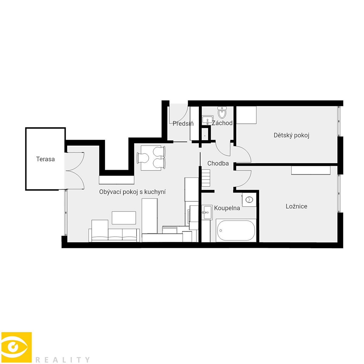 Pronájem bytu 3+kk 67 m² – fotografie 2