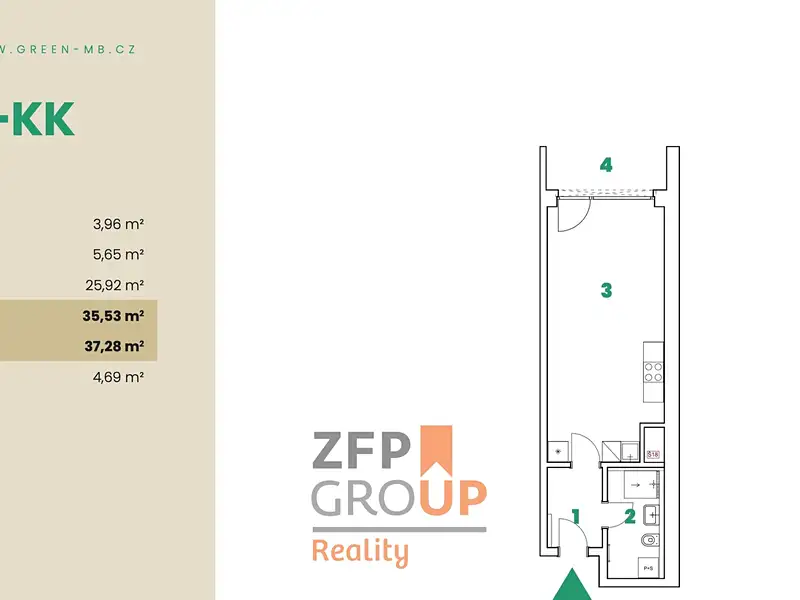 Prodej bytu 1+kk 37 m², Mladá Boleslav – náhled fotky 2