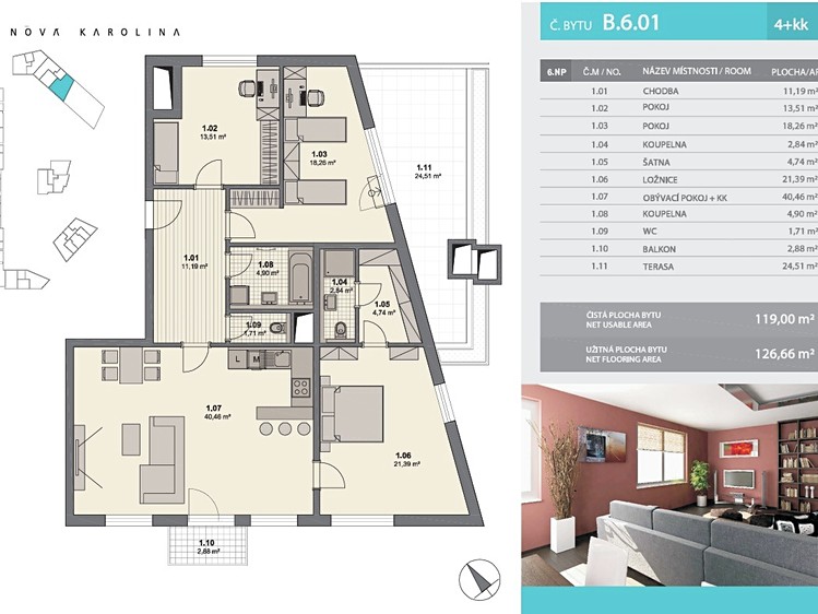 Квартира 4+kk на продаж, 119 м² (36 з 36)