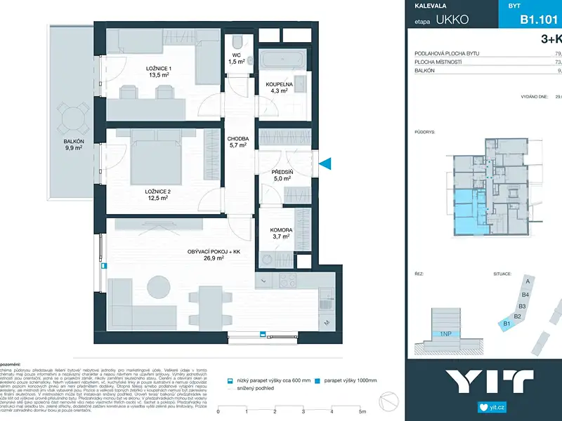 Prodej bytu 3+kk 73 m², Brno – náhled fotky 2