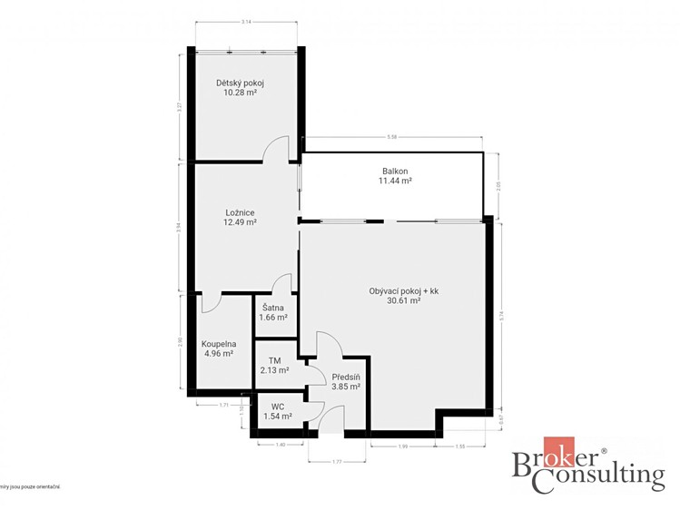 Pronájem bytu 3+kk, 78 m² (20 z 20)