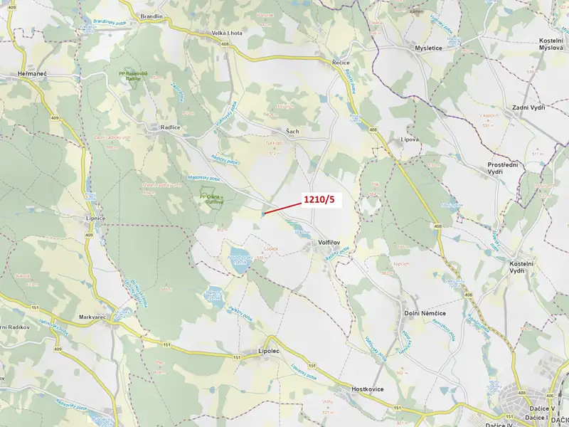 Dražba lesa 3832 m², Volfířov – náhled fotky 1