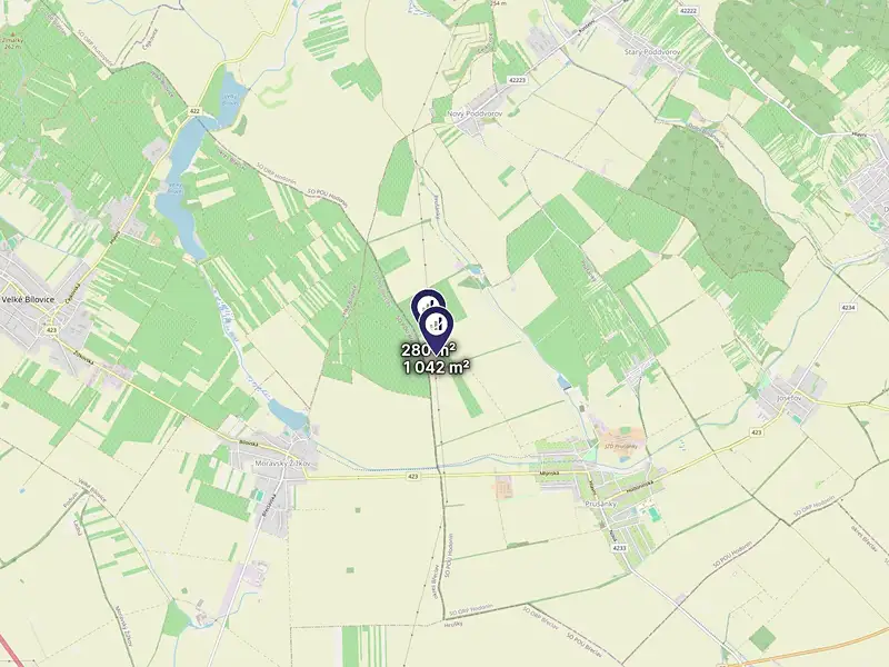 Prodej pole 1322 m², Prušánky – náhled fotky 3