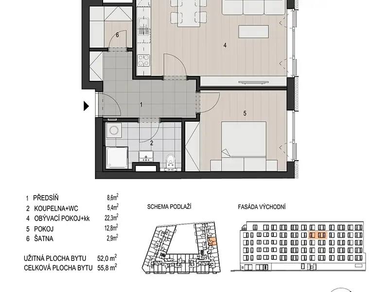 Prodej bytu 2+kk 55 m², Plzeň – náhled fotky 3