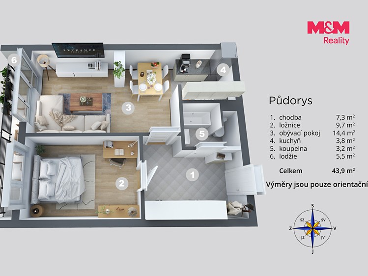 Квартира 2+kk на продаж, 40 м² (15 з 16)