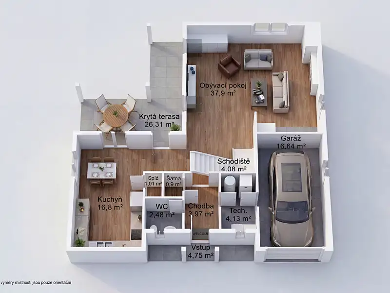 Prodej rodinného domu 100 m², pozemek 600 m², Třebeň – náhled fotky 3
