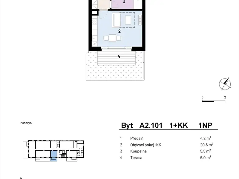 Prodej bytu 1+kk 31 m², Lipno nad Vltavou – náhled fotky 3