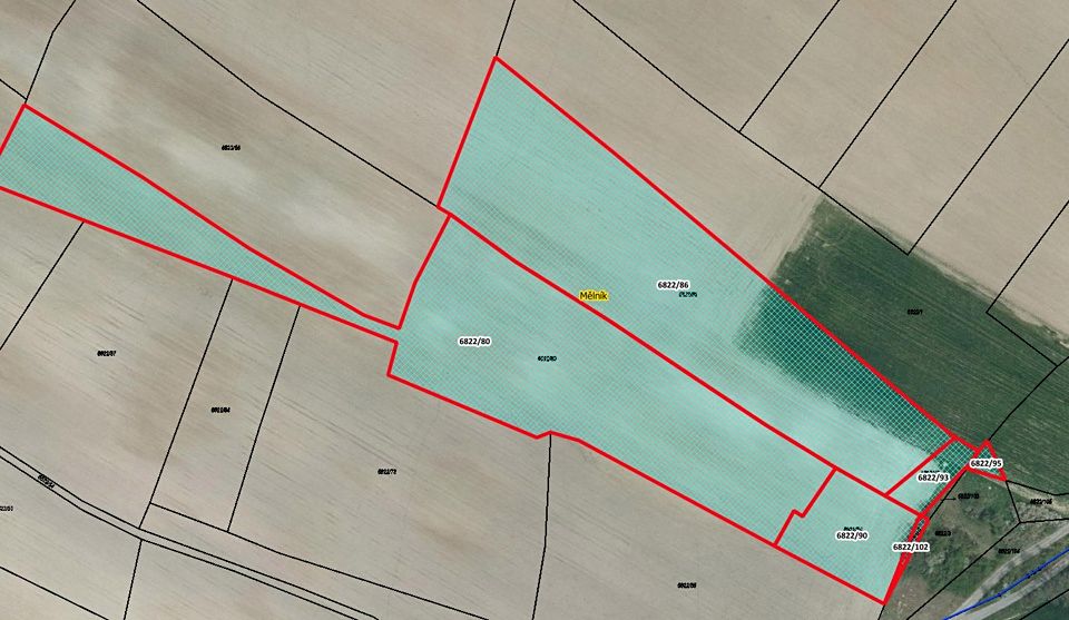 Prodej pole 22731 m², Mělník – fotka 1 z 3
