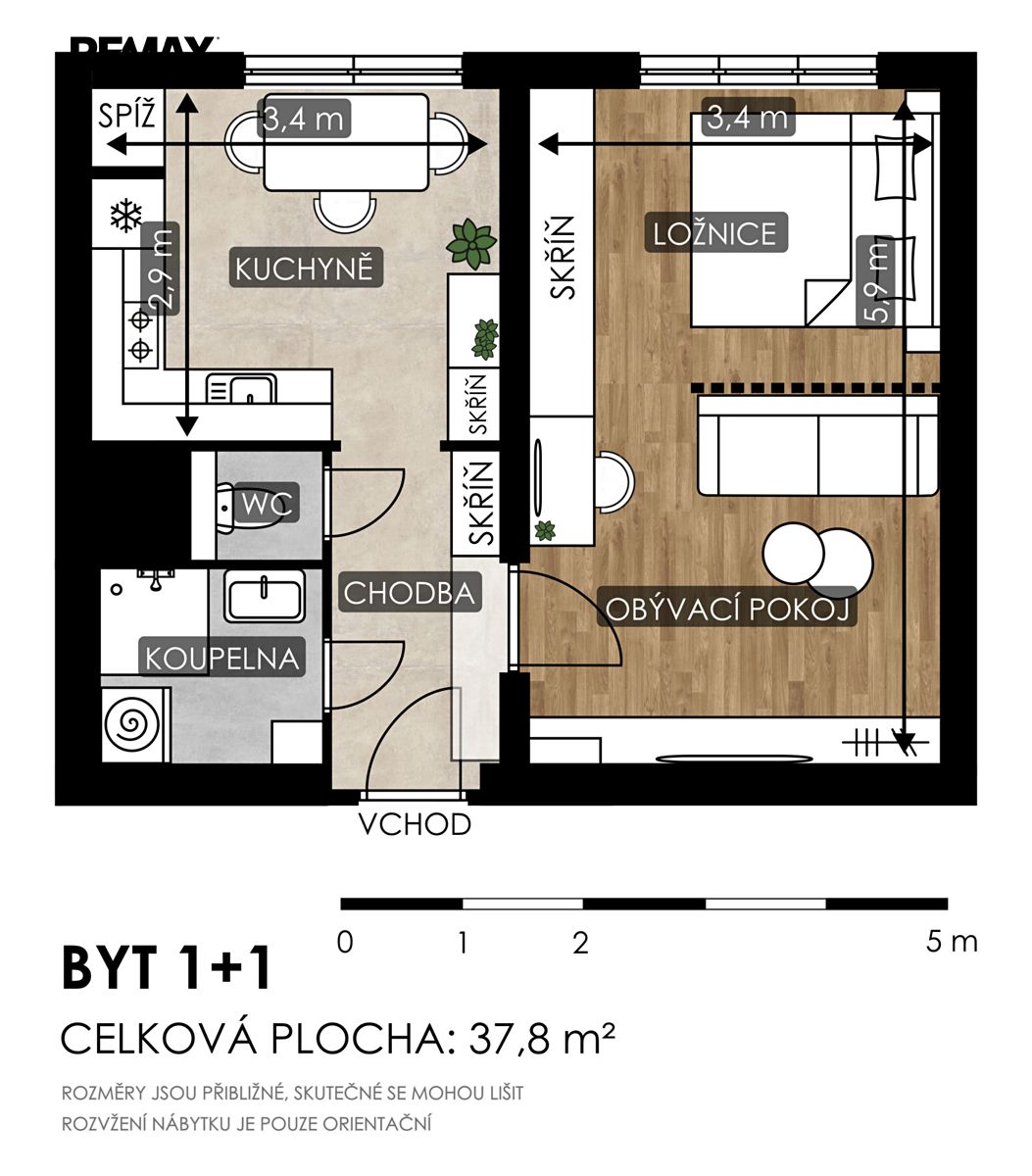 Prodej bytu 1+1 37 m² – fotografie 2