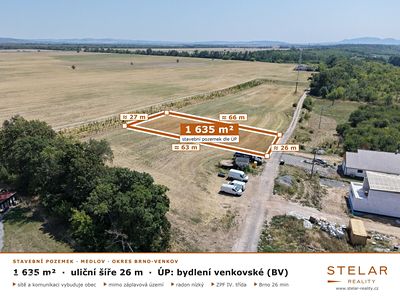 Prodej stavebního pozemku 1635 m²