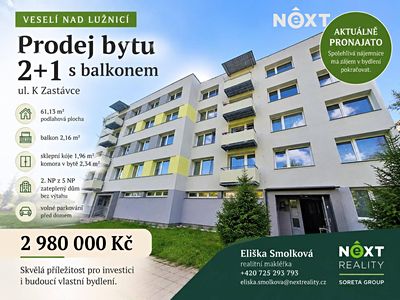 Prodej bytu 2+1 61 m²