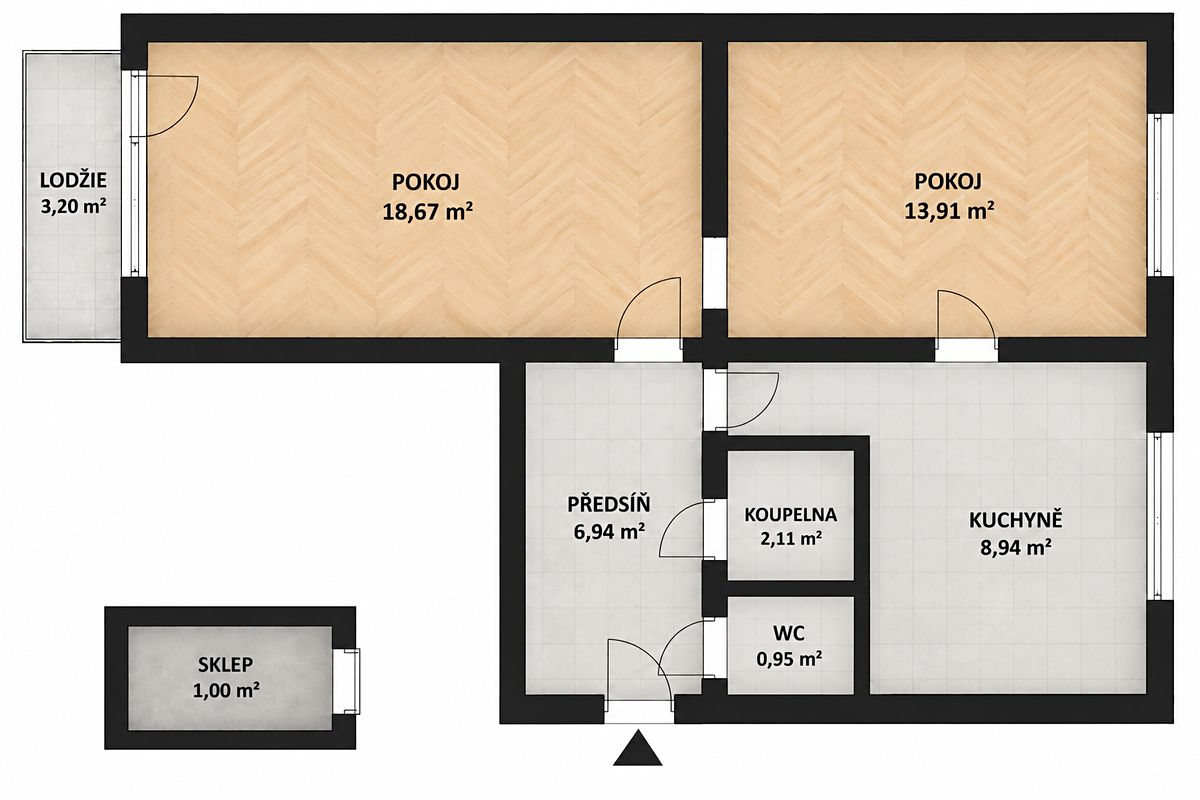 Prodej bytu 2+1 52 m² – fotografie 3